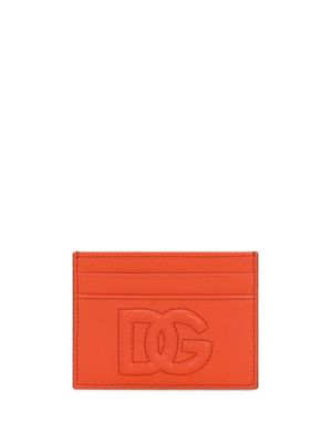 Dolce & Gabbana porte-cartes à logo embossé - Orange