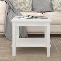 Salontafel 50x50x45 cm massief grenenhout wit