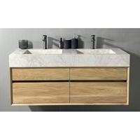 Badmeubel Casajoy Bold Wastafel Wit Onderkast 120 cm 4 Lades Eiken Casajoy