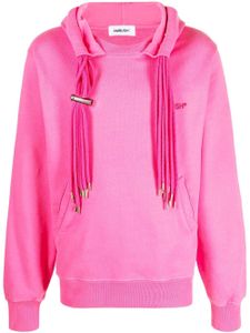 AMBUSH hoodie en coton à liens de resserrage - Rose