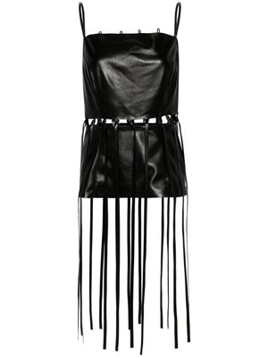 Nanushka haut Citta à taille péplum - Noir