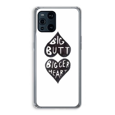 Big butt bigger heart: Oppo Find X3 Transparant Hoesje