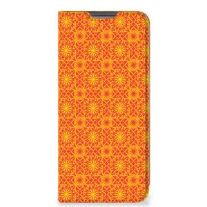 OPPO A96 | A76 Hoesje met Magneet Batik Oranje