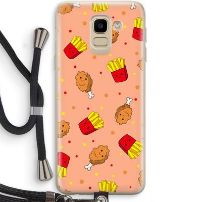 Chicken 'n Fries: Samsung Galaxy J6 (2018) Transparant Hoesje met koord