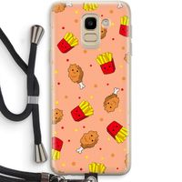Chicken 'n Fries: Samsung Galaxy J6 (2018) Transparant Hoesje met koord