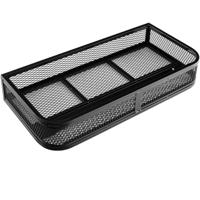 Metalen Terreinwagenmand met Gaasontwerp Voorrekmand Grote Opbergruimte Bagagerek voor Mountainbike 92 x 44 x 16,5 cm Zwart