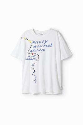 Korte mouwen T-shirt party animal - WHITE - M