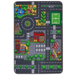 Auto speelkleed Urban City - 67 x 100 cm - stratenkleed/tapijt - speelkleden voor kinderen