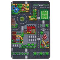 Auto speelkleed Urban City - 67 x 100 cm - stratenkleed/tapijt - speelkleden voor kinderen