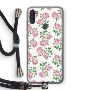 Kleine roosjes: Samsung Galaxy A11 Transparant Hoesje met koord
