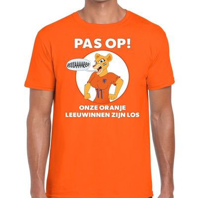 Nederland supporter t-shirt Leeuwinnen zijn los oranje heren