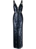 Jenny Packham robe longue Carole brodée de sequins - Bleu - thumbnail