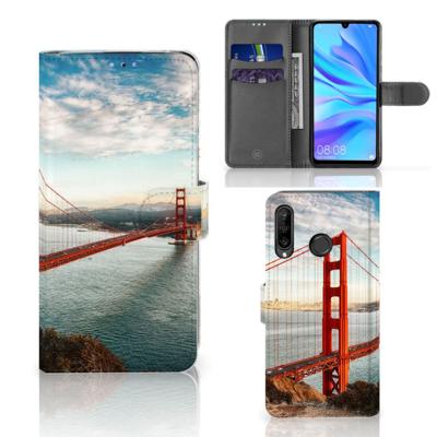 Huawei P30 Lite (2020) | Flip Cover | Golden Gate Bridge