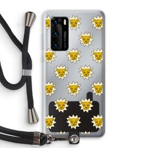 Leeuwenkoppen: Huawei P40 Transparant Hoesje met koord
