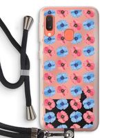 Klaproosjes: Samsung Galaxy A20e Transparant Hoesje met koord