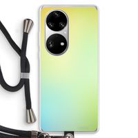 Minty mist pastel: Huawei P50 Pro Transparant Hoesje met koord