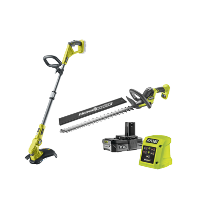 Heggenschaar en 30cm Grastrimmer Combokit (incl. 1x 2.0Ah en lader) - Ryobi