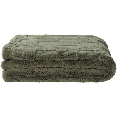 Leen Bakker - Plaid Sjors - 130x170 Cm - Polyester - Groen