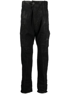 Boris Bidjan Saberi jean slim à effet délavé - Noir
