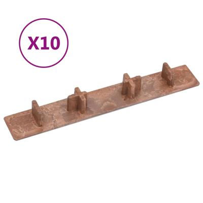 Terrasafdekkappen 10 st kunststof bruin