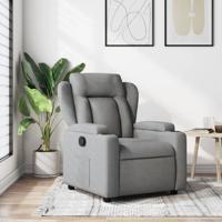 Relaxfauteuil lichtgrijze stof
