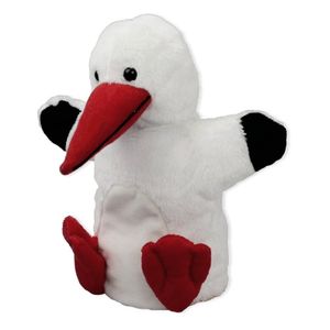 Witte ooievaars handpoppen knuffels 22 cm knuffeldieren   -