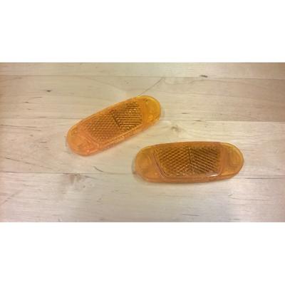 set of 2 orange spoke reflector