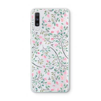 Sierlijke bloemen: Samsung Galaxy A70 Transparant Hoesje