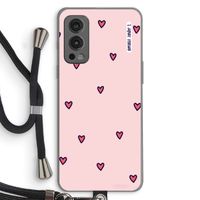Hartjes: OnePlus Nord 2 5G Transparant Hoesje met koord Hartjes: OnePlus Nord 2 5G Transparant Hoesje met koord