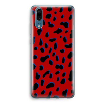 Red Leopard: Huawei P20 Transparant Hoesje