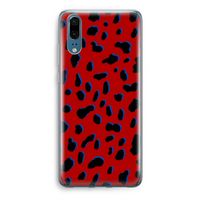 Red Leopard: Huawei P20 Transparant Hoesje