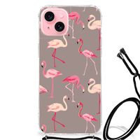 iPhone 15 Plus Case Anti-shock Flamingo