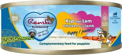 Renske puppyvoer vers kip & lam 95g