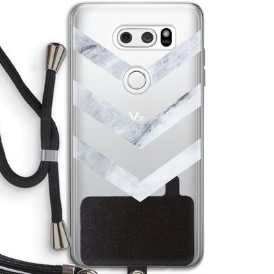 Marmeren pijlen: LG V30 Transparant Hoesje met koord