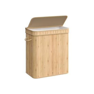 Wasmand met afneembaar deksel en machinewasbaar, Natuurlijke kleuren / 100 L