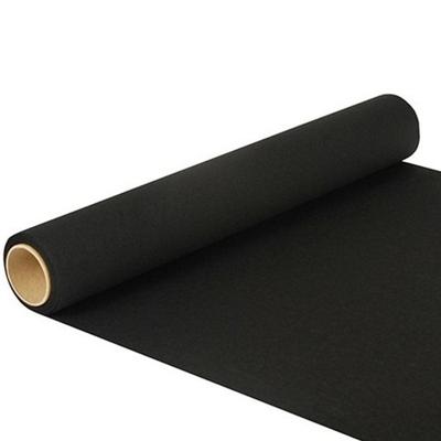 Tafelloper - zwart - 500 x 40 cm - papier - tafelkleed loper - tafelversiering