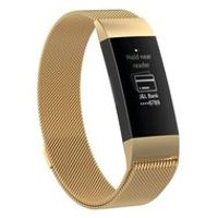 Fitbit Charge 3 & 4 milanese bandje - Maat: Small - Goud Fitbit Charge 3 & 4 milanese bandje - Maat: Small - Goud