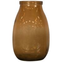 Vaas gerecycled glas bruin 28 cm | 4 stuks