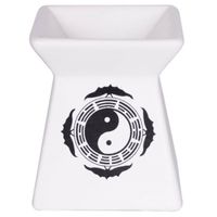 Geurolie brander/verdamper 7 x 8 cm voor etherische olie ying yang