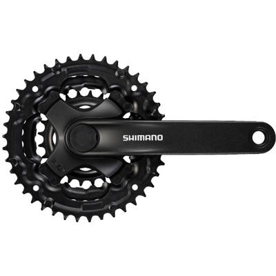 Shimano crankset y301 6/7/8v 42/34/24t 170mm -7mm zwart