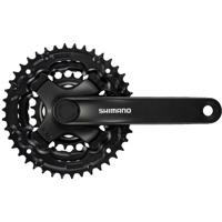 Shimano crankset y301 6/7/8v 42/34/24t 170mm -7mm zwart Shimano crankset y301 6/7/8v 42/34/24t 170mm -7mm zwart