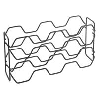 Metaltex Wijnrek Hexagon voor 10 Flessen 43x12x22 cm Zwart
