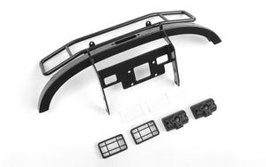 RC4WD Ranch Steel Front Winch Bumper w/ Lights for Axial 1/10 SCX10 II UMG10 (Black) (VVV-C0934)