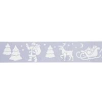 Kerst decoratie raamsjablonen - kerstman slee - 12 x 60 cm -raamversiering - thumbnail