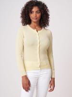 Basic vest met ronde hals van zuiver cashmere - thumbnail