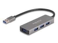 Delock 63171 4-poorts USB 5 Gbps hub met USB Type-A-connector - USB Type-A-poorten aan de zijkant - thumbnail