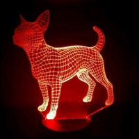3D LED LAMP - HOND CHIHUAHUA - thumbnail