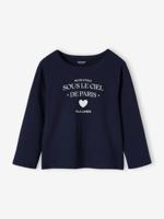 T-shirt BASICS met lange mouwen voor meisjes marineblauw T-shirt BASICS met lange mouwen voor meisjes marineblauw