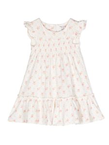 Ralph Lauren Kids Jurk met bloemenprint - Wit