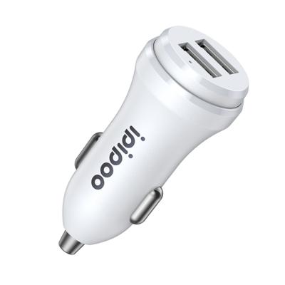 ipipoo XP-1 Dual USB auto snel opladen lader met Android lijn (wit)